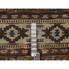 Load image into Gallery viewer, 2&#39;7&quot;x5&#39;10&quot; Bone White, Southwest American Indian Design With Piled Construction, Hand Knotted, 100% Wool, Plush And Lush, Runner, Oriental Rug FWR551010