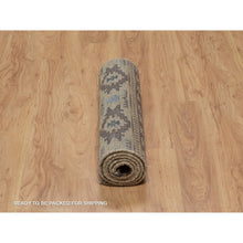 Load image into Gallery viewer, 2&#39;7&quot;x5&#39;10&quot; Bone White, Southwest American Indian Design With Piled Construction, Hand Knotted, 100% Wool, Plush And Lush, Runner, Oriental Rug FWR551010