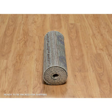 Load image into Gallery viewer, 2&#39;6&quot;x10&#39; Beige, Southwestern American Indian Design With Piled Construction, Hand Knotted, Pure Wool, Plush And Lush, Runner, Oriental Rug FWR551028