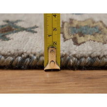 Load image into Gallery viewer, 2&#39;6&quot;x10&#39; Beige, Southwestern American Indian Design With Piled Construction, Hand Knotted, Pure Wool, Plush And Lush, Runner, Oriental Rug FWR551028