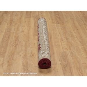 5'9"x8' Merlot Red, Super Fine Wool And Silk Indo Tabriz, All Over Design, 300 Kpsi, Hand Knotted, Oriental Rug FWR551064