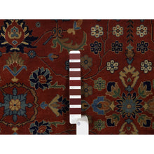 Load image into Gallery viewer, 6&#39;x8&#39;7&quot; Wine Red, 100% Hand Spun New Zealand Wool, 300 Kpsi, Sarouk Mohajeran Design, Fine Hand Knotted, Oriental Rug FWR551070