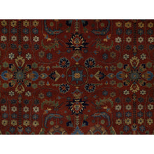Load image into Gallery viewer, 6&#39;x8&#39;7&quot; Wine Red, 100% Hand Spun New Zealand Wool, 300 Kpsi, Sarouk Mohajeran Design, Fine Hand Knotted, Oriental Rug FWR551070