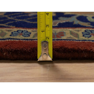 6'x8'7" Wine Red, 100% Hand Spun New Zealand Wool, 300 Kpsi, Sarouk Mohajeran Design, Fine Hand Knotted, Oriental Rug FWR551070