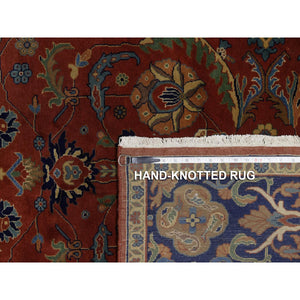 6'x8'7" Wine Red, 100% Hand Spun New Zealand Wool, 300 Kpsi, Sarouk Mohajeran Design, Fine Hand Knotted, Oriental Rug FWR551070