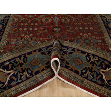 Load image into Gallery viewer, 8&#39;x9&#39;10&quot; Ruby Red, Sarouk Mohajeran Design, 100% Hand Spun New Zealand Wool, 300 Kpsi, Fine Hand Knotted, Oriental Rug FWR551076