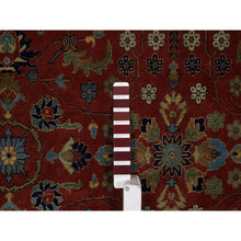 Load image into Gallery viewer, 8&#39;x9&#39;10&quot; Ruby Red, Sarouk Mohajeran Design, 100% Hand Spun New Zealand Wool, 300 Kpsi, Fine Hand Knotted, Oriental Rug FWR551076
