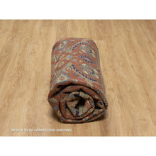 Load image into Gallery viewer, 8&#39;x9&#39;10&quot; Ruby Red, Sarouk Mohajeran Design, 100% Hand Spun New Zealand Wool, 300 Kpsi, Fine Hand Knotted, Oriental Rug FWR551076