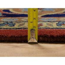 Load image into Gallery viewer, 8&#39;x9&#39;10&quot; Ruby Red, Sarouk Mohajeran Design, 100% Hand Spun New Zealand Wool, 300 Kpsi, Fine Hand Knotted, Oriental Rug FWR551076
