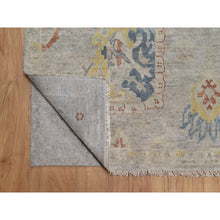 Load image into Gallery viewer, 7&#39;8&quot;x10&#39; Beige, Hand Knotted, Oushak Without A Border, All Over Leaf Pattern, 100% Wool, Oriental Rug FWR551094