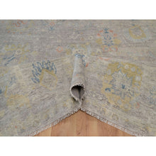 Load image into Gallery viewer, 7&#39;8&quot;x10&#39; Beige, Hand Knotted, Oushak Without A Border, All Over Leaf Pattern, 100% Wool, Oriental Rug FWR551094