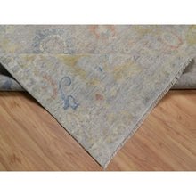 Load image into Gallery viewer, 7&#39;8&quot;x10&#39; Beige, Hand Knotted, Oushak Without A Border, All Over Leaf Pattern, 100% Wool, Oriental Rug FWR551094