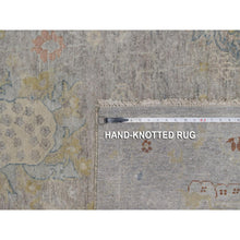 Load image into Gallery viewer, 7&#39;8&quot;x10&#39; Beige, Hand Knotted, Oushak Without A Border, All Over Leaf Pattern, 100% Wool, Oriental Rug FWR551094