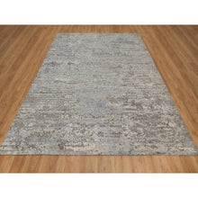 Load image into Gallery viewer, 8&#39;x10&#39;2&quot; Papyrus White, Contemporary Pattern, Hand Knotted, 100% Natural Undyed Wool, Oriental Rug FWR551106