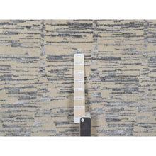 Load image into Gallery viewer, 8&#39;1&quot;x10&#39; Swan White, 100% Natural Undyed Wool, Repetitive Circular Design, Hand Knotted, Oriental Rug FWR551130