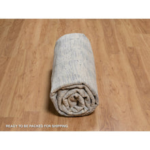 Load image into Gallery viewer, 8&#39;1&quot;x10&#39; Swan White, 100% Natural Undyed Wool, Repetitive Circular Design, Hand Knotted, Oriental Rug FWR551130