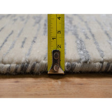 Load image into Gallery viewer, 8&#39;1&quot;x10&#39; Swan White, 100% Natural Undyed Wool, Repetitive Circular Design, Hand Knotted, Oriental Rug FWR551130