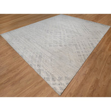 Load image into Gallery viewer, 12&#39;x15&#39;3&quot; Winter White, Modern Design, Hand Knotted, Hand Spun Undyed Natural Wool, Xl, Oversized, Oriental Rug FWR551136