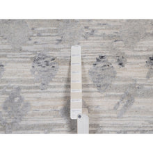 Load image into Gallery viewer, 12&#39;x15&#39;3&quot; Winter White, Modern Design, Hand Knotted, Hand Spun Undyed Natural Wool, Xl, Oversized, Oriental Rug FWR551136