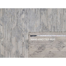 Load image into Gallery viewer, 12&#39;x15&#39;3&quot; Winter White, Modern Design, Hand Knotted, Hand Spun Undyed Natural Wool, Xl, Oversized, Oriental Rug FWR551136