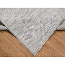 Load image into Gallery viewer, 9&#39;x12&#39;1&quot; Cream White, Modern Design, Hand Knotted, Hand Spun Undyed Natural Wool, Oriental Rug FWR551154