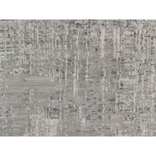 Load image into Gallery viewer, 10&#39;x10&#39; Pastel Gray, Modern Erased Design, Hand Knotted, Hand Spun Undyed Natural Wool, Round, Oriental Rug FWR551172