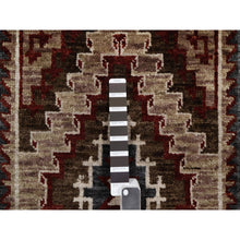 Load image into Gallery viewer, 2&#39;x3&#39;2&quot; Chocolate Brown, Southwest American Indian Design With Piled Construction, Plush And Lush, Hand Knotted, Pure Wool, Mat, Sample, Oriental Rug FWR551178