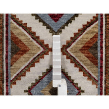 Load image into Gallery viewer, 2&#39;1&quot;x3&#39;1&quot; Pastel Gray, Southwest American Indian Design With Piled Construction, Plush And Lush, Hand Knotted, Pure Wool, Sample, Mat, Oriental Rug FWR551184