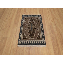 Load image into Gallery viewer, 2&#39;x3&#39;1&quot; Cedar Brown, Hand Knotted, Southwest American Indian Design With Piled Construction, Plush And Lush, Pure Wool, Mat, Sample, Oriental Rug FWR551190