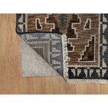 Load image into Gallery viewer, 2&#39;x3&#39;1&quot; Cedar Brown, Hand Knotted, Southwest American Indian Design With Piled Construction, Plush And Lush, Pure Wool, Mat, Sample, Oriental Rug FWR551190