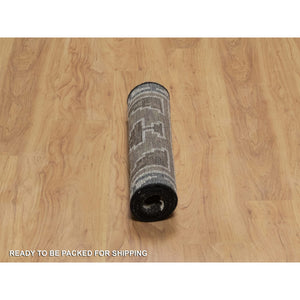 2'x3'1" Cedar Brown, Hand Knotted, Southwest American Indian Design With Piled Construction, Plush And Lush, Pure Wool, Mat, Sample, Oriental Rug FWR551190