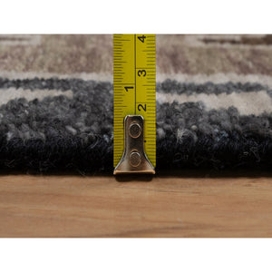 2'x3'1" Cedar Brown, Hand Knotted, Southwest American Indian Design With Piled Construction, Plush And Lush, Pure Wool, Mat, Sample, Oriental Rug FWR551190