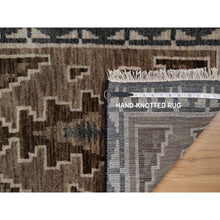 Load image into Gallery viewer, 2&#39;x3&#39;1&quot; Cedar Brown, Hand Knotted, Southwest American Indian Design With Piled Construction, Plush And Lush, Pure Wool, Mat, Sample, Oriental Rug FWR551190