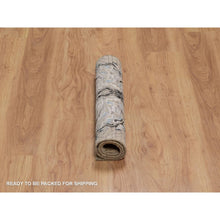 Load image into Gallery viewer, 2'x3' Almond Brown, Hand Knotted, The Maharaja Lion Novelty, Wool And Silk, Soft To The Touch, Sample, Mat, Oriental Rug FWR551310