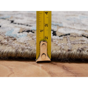 2'x3' Almond Brown, Hand Knotted, The Maharaja Lion Novelty, Wool And Silk, Soft To The Touch, Sample, Mat, Oriental Rug FWR551310