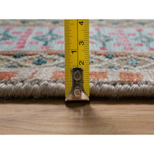 Load image into Gallery viewer, 9&#39;x12&#39;1&quot; Wood Brown, Hand Knotted, Mamluk Design With Geometric Medallions, Textured Wool And Silk, Oriental Rug FWR551340