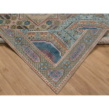 Load image into Gallery viewer, 8&#39;x10&#39;2&quot; Lark Brown, Textured Wool And Silk, Mamluk Design With Star Medallion, Hand Knotted, Oriental Rug FWR551364