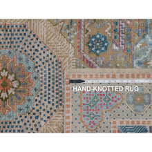 Load image into Gallery viewer, 8&#39;x10&#39;2&quot; Lark Brown, Textured Wool And Silk, Mamluk Design With Star Medallion, Hand Knotted, Oriental Rug FWR551364