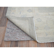 Load image into Gallery viewer, 9&#39;8&quot;x13&#39;10&quot; Misty Gray, White Wash Peshawar With All Over Leaf Design, Hand Knotted, Pure Wool, Densely Woven, Oriental Rug FWR5508