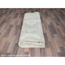 Load image into Gallery viewer, 9&#39;8&quot;x13&#39;10&quot; Misty Gray, White Wash Peshawar With All Over Leaf Design, Hand Knotted, Pure Wool, Densely Woven, Oriental Rug FWR5508