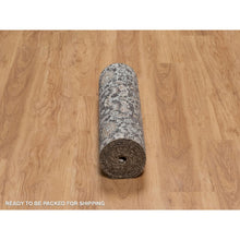 Load image into Gallery viewer, 2&#39;4&quot;x12&#39; Bistre Brown, Willow And Cypress Tree Design, Denser Weave, Textured Wool And Silk, Hand Knotted, Runner, Oriental Rug FWR551406