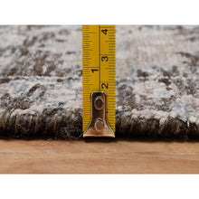 Load image into Gallery viewer, 2&#39;4&quot;x12&#39; Bistre Brown, Willow And Cypress Tree Design, Denser Weave, Textured Wool And Silk, Hand Knotted, Runner, Oriental Rug FWR551406
