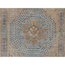 Load image into Gallery viewer, 2&#39;7&quot;x15&#39;10&quot; Lark Brown, Mamluk Design With Geometric Medallions, Textured Wool And Silk, Hand Knotted, Xl Runner, Oriental Rug FWR551412