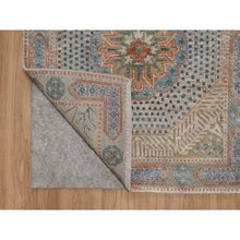 Load image into Gallery viewer, 2&#39;7&quot;x18&#39; Wood Brown, Hand Knotted, Mamluk Design With Geometric Medallions, Textured Wool And Silk, Xl Runner, Oriental Rug FWR551430