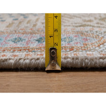 Load image into Gallery viewer, 2&#39;7&quot;x18&#39; Wood Brown, Hand Knotted, Mamluk Design With Geometric Medallions, Textured Wool And Silk, Xl Runner, Oriental Rug FWR551430