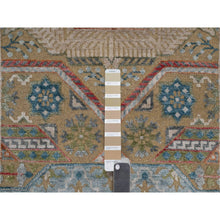Load image into Gallery viewer, 2&#39;8&quot;x19&#39;10&quot; Almond Brown, Mamluk Design With Geometric Medallions, Hand Knotted, Textured Wool And Silk, Xl Runner, Oriental Rug FWR551436