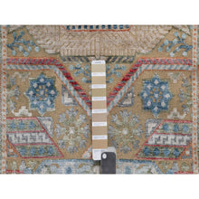 Load image into Gallery viewer, 2&#39;6&quot;x21&#39;10&quot; Lark Brown, Hand Knotted, Mamluk Design With Geometric Medallions, Textured Wool And Silk, Xl Runner, Oriental Rug FWR551442