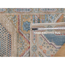 Load image into Gallery viewer, 2&#39;6&quot;x21&#39;10&quot; Lark Brown, Hand Knotted, Mamluk Design With Geometric Medallions, Textured Wool And Silk, Xl Runner, Oriental Rug FWR551442