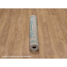 Load image into Gallery viewer, 4&#39;1&quot;x6&#39; Khaki Brown, Hand Knotted, Mamluk Design With Star Medallion, Textured Wool And Silk, Oriental Rug FWR551478