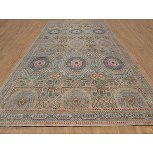 12'x18'3" Lark Brown, Mamluk Design With Geometric Medallions, Hand Knotted, Textured Wool And Silk, Xl, Oversized, Oriental Rug FWR551520